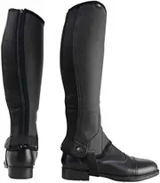 [HyLAND] Adults Synthetic Combi Leather Half Chaps (UK Size: S) (Black)