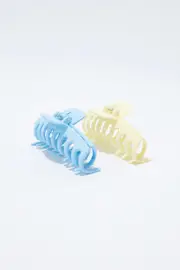 Multi 2 Pack Classic Hair Claw Clips - Size ONE, Women's Hair Accessory