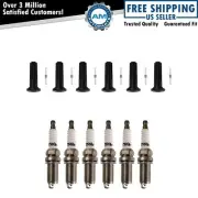 Ignition Coil Boots & Iridium Spark Plug Kit Set for Buick GMC Chevy Saab