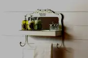New Vintage design Bathroom Shelf with Mirror and Towel Rack - SALE