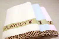 在飛比找Yahoo!奇摩拍賣優惠-【PLAY BOY】playboy豹紋邊段浴巾/1入~小日常