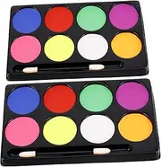 Multi-scene Face Body Paint Palette 2 Boxes Set Oil-based Makeup for Boys and Girls Adults Safe Easy to Clean