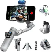 Gimbal Stabilizer for Smartphone AI Tracking (No App) 3-Axis Gimbal with OLED Di