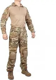 EMERSONGEAR Combat BDU G2 Uniform Set with Pads Tactical Suit and Pants Multicam