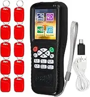 HERNAS Multi Frequencies RFID Smart Card Replicator, RFID Reader Writer Duplicator, NFC Reader, Encrypted Card Decoder, with Writable Key Fobs Cards Free Software Smart Phone APP Decoding