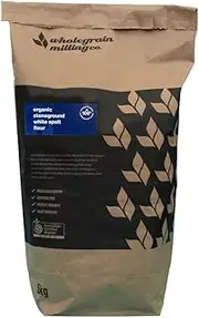 Wholegrain Milling Co, Organic Stoneground White Spelt Flour, 5Kilograms - Stone Ground. Ancient Grain with a Wholegrain Flavour. Nutrient Dense. Contains a Fine Bran.