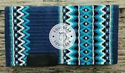 EQUIGEAR Western Show Horse Saddle Blanket New Zealand Wool Western Design Handmade Saddle Blanket Top Wool Pad Sensor Flex (Customization Available) QW13 (34x40)
