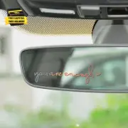 You Are Enough Rearview Mirror Decal, Inspirational Car Decals, Vinyl Self-Love