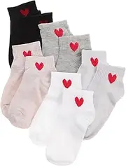 [MOBUTOFU] Summer Short Socks for Women Heart Pattern Cotton Socks for Women for Summer