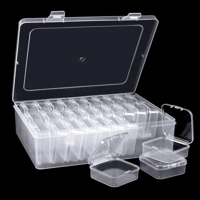 31PCS Bead Organizer Box,Small Organizers and Storage transparent