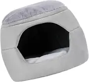 Happyyami Pet Bed Winter Warm Puppy Tent Pet Kennel Pet Winter Sleeping Cave Kitten Cat Litter Mat Balls Cat Bundle Cat Warm Cave House Condo Cats Light Grey Pearl Cotton