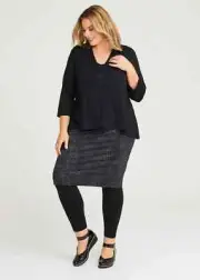 ts Taking Shape Skirt Size 24 Ponte Animal Midi Style NWT