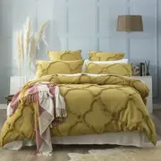Renee Taylor Moroccan Cotton Chenille Tufted Quilt Cover Set-Willow