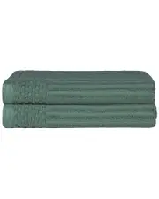 Superior Cotton Highly Absorbent Solid And Checkered Border Bath Towel Set