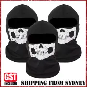 1x Ghost Skull Balaclava Skeleton Full Black Face Mask Cosplay Halloween Costume