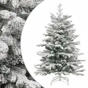 Artificial Hinged Christmas Tree with Flocked Snow Outdoor Xmas Tree vidaXL