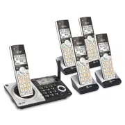 AT&T CL83507 DECT 6.0 5-Handset Cordless Phone for Home with Dual Keypad Base...