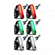 Boat Navigation Lights Kayak Stern LED Waterproof 6 Pcs Night Marine Safety Pontoon Dinghy Flashing Outdoor Boating