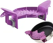 Clip on Strainer - Foldable Retractable Pasta Strainer and Colanders - Snap and Strain Clip on Strainer Food Strainer, Pasta Drainer, Colander for Pasta, Meat, Vegetables, Fruit