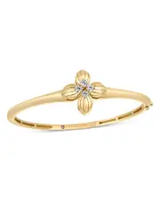 Roberto Coin 18K Yellow Gold Love in Verona Diamond Flower Bangle Bracelet - Exclusive