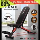 BLACK LORD Weight Bench Adjustable Flat Incline Decline Sit-up Fitness Home Gym