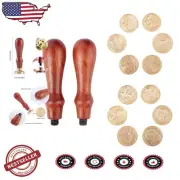 Versatile 14-Piece Brass Stamp Kit: Zodiac Wax Seal for Crafts & Embellishments