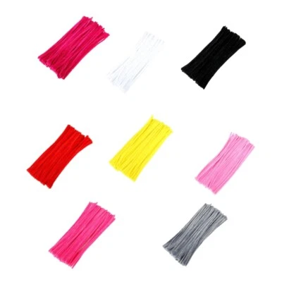 Colorful Chenille Stem Twisted Rod Wool Root Plush Bar Iron Wire DIY Handcraft