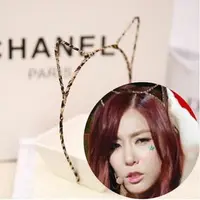 在飛比找樂天市場購物網優惠-韓國貓耳朵髮箍 豹紋髮箍 發帶 聖誕髮飾 跨年 化妝舞會 大