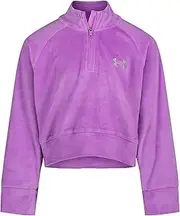 [Under Armour] Girl's Build Up 1/4 Zip Sweater (Little Kids) Lunar Purple 5 Little Kid