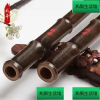 在飛比找Yahoo!奇摩拍賣優惠-洞蕭專業演奏簫一節紫竹簫精製簫手工素簫G調八孔六孔蕭 樂器