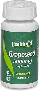 HealthAid Grapeseed Extract 5000mg - 60 Vegetarian Tablets
