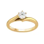 Facets of Love Solitaire Ring with 1/2ct Diamond in 18kt Yellow Gold