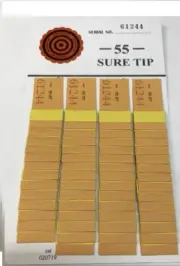 One Dozen # 55 Sure Tip Board (0-0/9-9) SPORTS SCORE Tickets Free Shipping USA