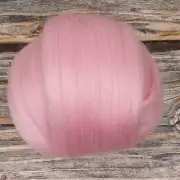 Corriedale Top (Dyed Candy Floss) 100g Wool Roving Spinning Fibre Felting Pink