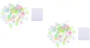 Totority 2pcs 3 Glow Dark Wall Stickers for Boys and Girls 3 Bags Set of Sticker Decals Star and Moon Motifs Nursery Decor Bedroom Wall Dec