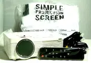 QKK Mini 6500 Lumens Portable LCD Projector- White