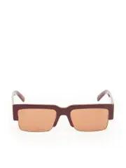 Brown Rectangular Tinted Sunglasses