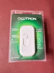 Lutron TTCL-100H-WH White Dimmer, 100W Plug-In Lamp CFL LED Light Control Switch