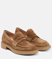 [Gianvito Rossi] Gianvito Rossi Harris suede loafers AU 9 brown