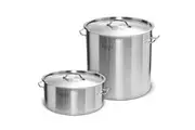 SOGA 14L Wide Stock Pot and 50L Tall Top Grade Thick Stainless Steel Stockpot 18/10