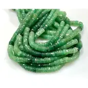 Natural Green Strawberry Quartz Gemstone Faceted Beads, Size 8mm Green 16" Long