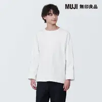 在飛比找momo購物網優惠-【MUJI 無印良品】男有機棉水洗粗織寬版九分袖T恤(共4色