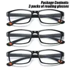 3 Pack Mens Reading Glasses Hinges Business Glasses1.5 2.0 2.5 3.0 3.5 4.0 AU
