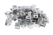 Rack Mount Slide-On Clip Nuts, 10-32, Qty 50, Zinc - Lifetime Warranty