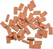 Miniature Bricks HO N Scale Railway Model Landscape DIY Material, Pack of 50 (Red Bricks)