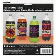 Scary Soda Bottle Labels (Pack of 4)