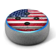 Vinyl Decal Skin for Amazon Echo Dot 3rd Gen - Distressed USA Flag
