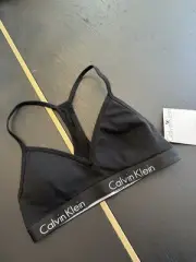 NWT CALVIN KLEIN BRALETTE BLACK S RET $38