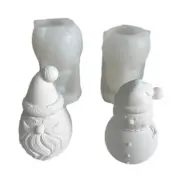 Santa Clause/Snowman Shaped Silicone Soap Mold Silicone Molds Clay Mould