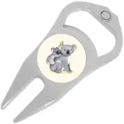Watercolor Koalas Golf Ball Marker Divot Repair Tool Bottle Opener